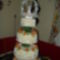 Kész a 4 szintes esküvői torta, a másik oldalról.