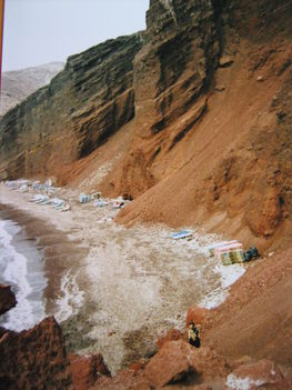 Red Beach (a híres vörös part), Akrotiri mellett
