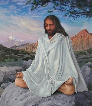 Meditáló Jézus