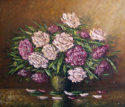 Punkosdi rozsak vazaban, 50x60cm,olaj,farost