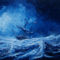 Kék vihar 2 , 20x30cm,olaj,farost