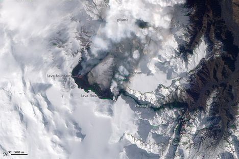 NASA-fotó az izlandi vulkánról 1