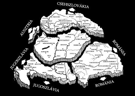 A Trianoni Szerződés által megváltoztatott Közép - Európa térkép