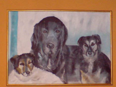 festményeim 34 Lányom kutyái