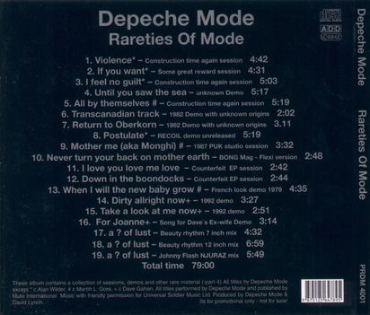 Depeche Mode -2001- Rareties Of Mode 2