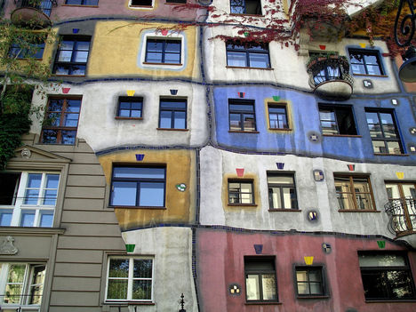 Wien, Hundertwasser Haus, Facade