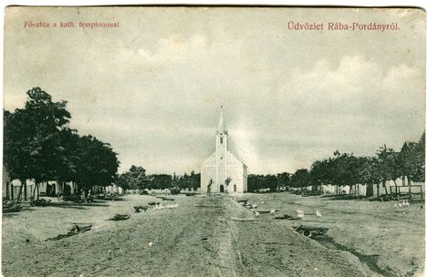 A templom és a főutca 1913 előtt