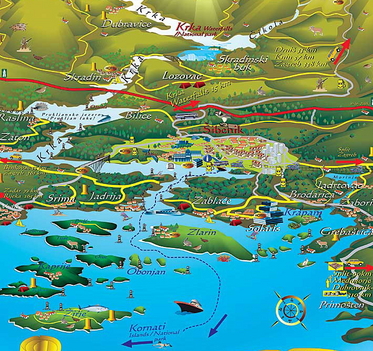 Kornati Nemzeti Park térkép2