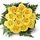 sárga rózsacsokor