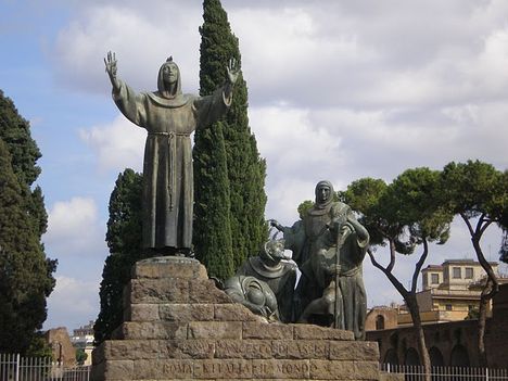 Szt.Ferenc megérkezik Rómába