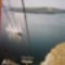 Fira, függőkabinnal felfelé a kikötőből, Santorini