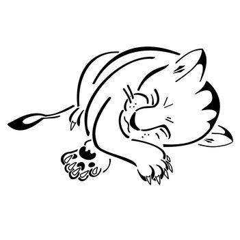 sleeping-lion-cub-tattoo