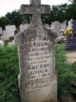Kóczán Gyula hősi halott síremléke