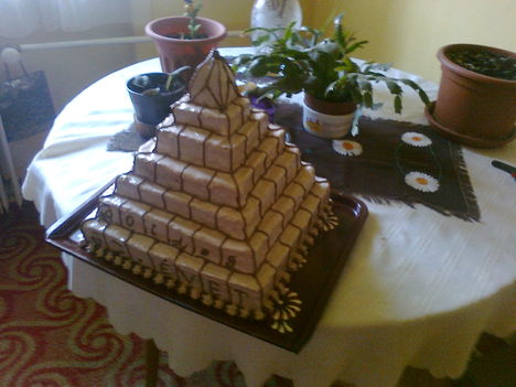 csoki torta 3, piramis