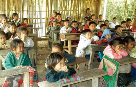 laoszi vidéki iskola