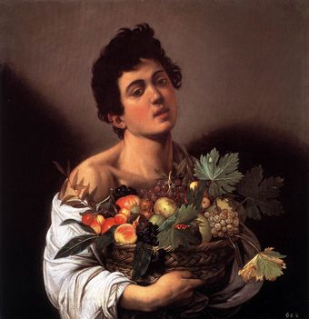 Gyümölcskosarat tartó fiú-Galleria Borghese