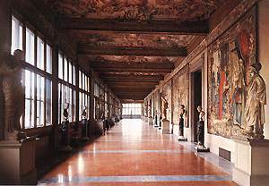 Uffizi palota folyosója