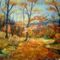 Vass Gyula - őszi erdő című festménye
