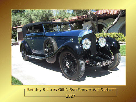 bentley 6 litres gill & son convertibel sedan 1927