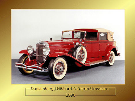 duesenberg j hibbard & darrin limousine 1930