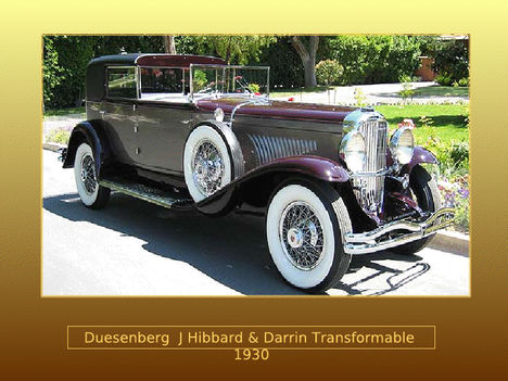 duesenberg j hibbard & darrin transformable 1930