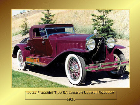 isotta fraschini tipo 8a lebaron boattall roadster 1928