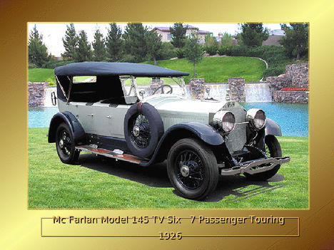 mc farlan model 145 tv six 7 passenger touring 1926