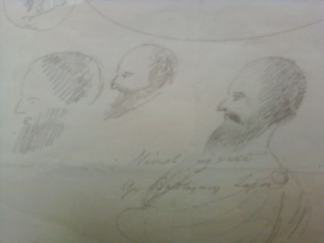 Széchenyi rajzai gróf Battyányi Lajos portréjával