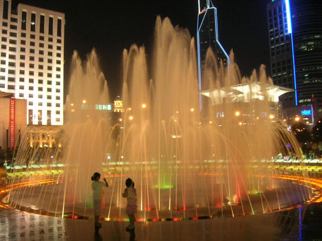 Fountain in front of Shanghai City Hall.