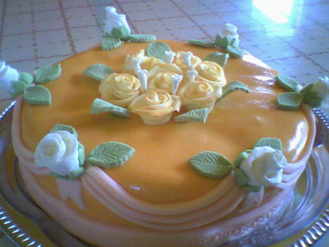 virágos torta 