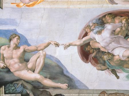 Édes Istenem!- Kép:Michelangelo: Ádám teremtése