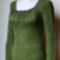 Kézimunkasuli zöld-fekete melírozott pulóver