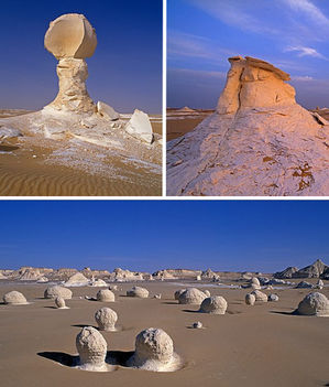 Fehér Sivatag alakzatai