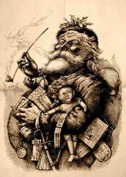 A Mikulás  Merry Old Santa Claus 1881 egy amerikai ujság illusztrációja