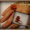 Barna rózsa gyűrű tekla gyönggyel