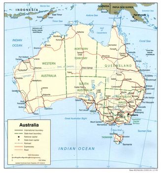 Ausztrália politikai térképe