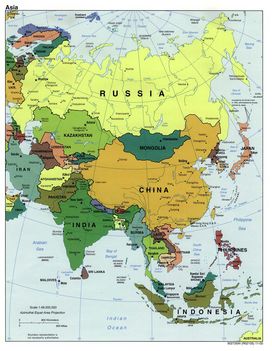 Ázsia politikai térképe