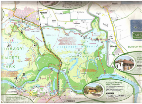 Tisza-tó túrista térképe 