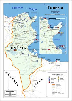 Tunézia utazási térkép