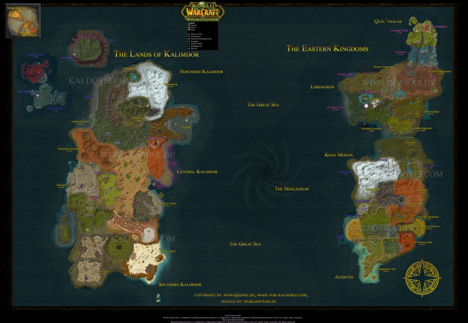 World of warcraft térkép