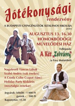 Szabó Andris,    Jótékonysági rendezvény programja...