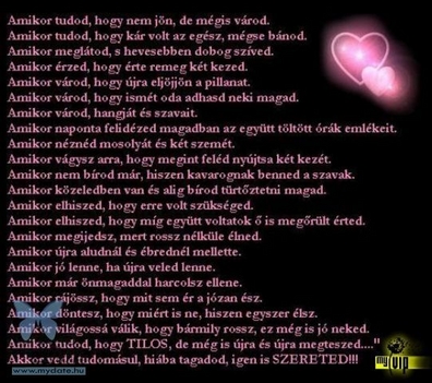 Amikor tudod és várod