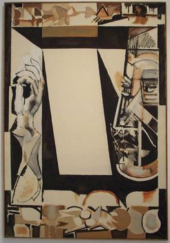Gerzson Pál - Munka (Önarckép) 1970 (~ 75x110 cm.)