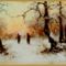 Neogrády László - Téli vadászat (25x35 cm.)