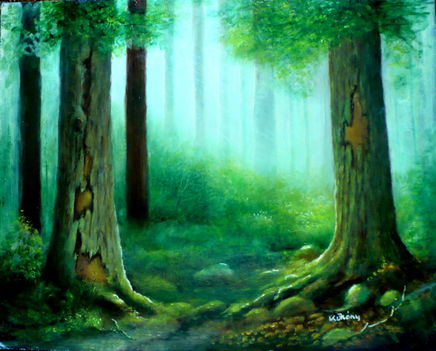 Hajnali erdő