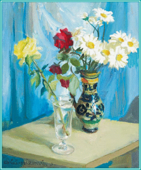 Csáki-Maronyák József - Virágcsendélet (60x50 cm.)