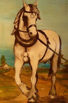 festményeim 10: Schire Angol igás ló