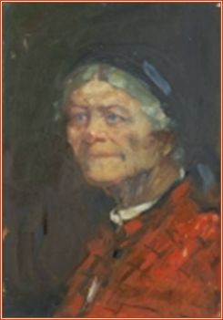 Feszty Masa - Idős hölgy portréja (41x28 cm.)