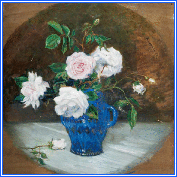 Knopp Imre - Virágcsendélet (50x50 cm.)
