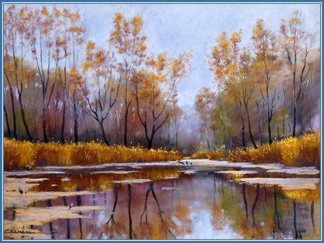 Csizmár István - Október fényei (50x60 cm.)